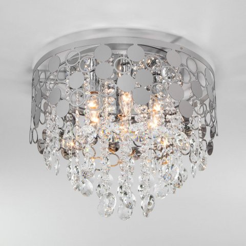 Подвесная люстра Eurosvet Lianna 10123/6 хром/прозрачный хрусталь Strotskis Smart