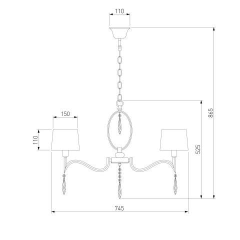 Подвесная люстра Eurosvet Madera 10127/8 хром/прозрачный хрусталь Strotskis Smart