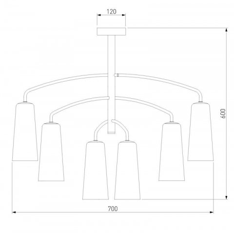 Подвесная люстра Eurosvet Omber 70137/6 хром
