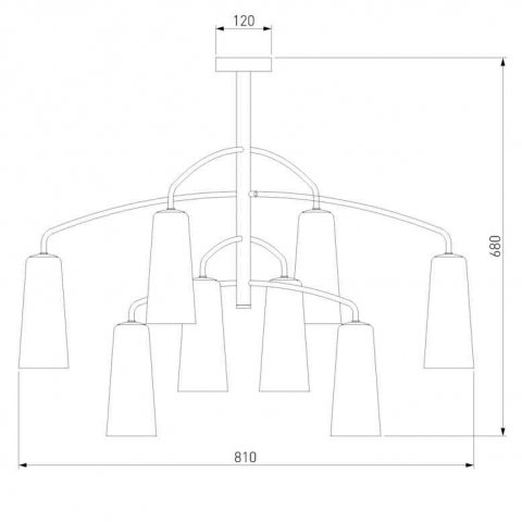 Подвесная люстра Eurosvet Omber 70137/8 латунь