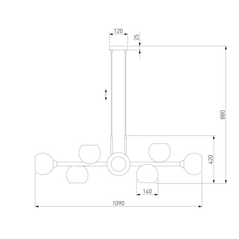 Подвесная люстра Eurosvet Roger 70113/8 дымчатый