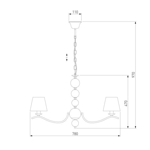 Подвесная люстра Eurosvet Sortino 60097/8 золото