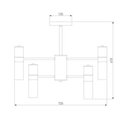 Подвесная люстра Eurosvet Tesoro 70125/8 черный