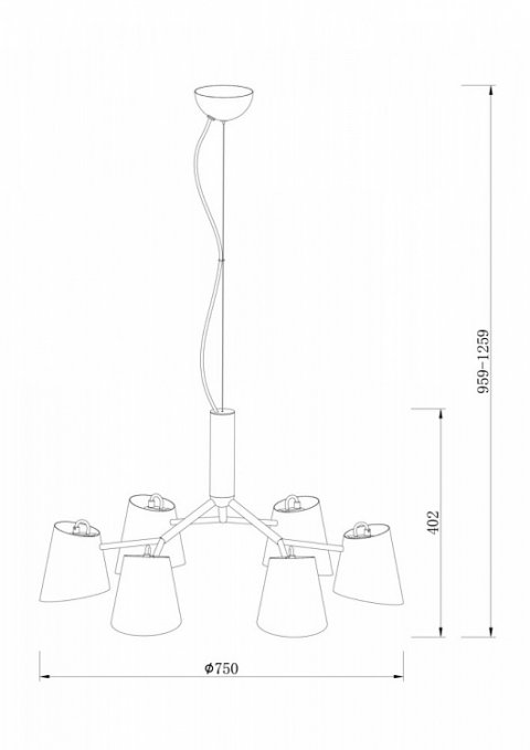 Подвесная люстра Freya Nordic FR5127PL-06B