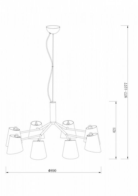 Подвесная люстра Freya Nordic FR5127PL-08B