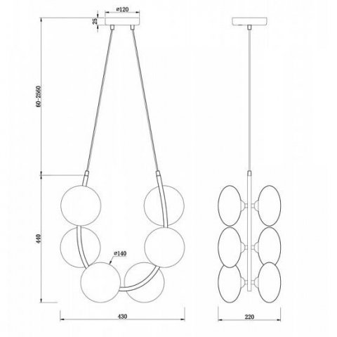 Подвесная люстра Freya Perlina FR4005PL-06B2