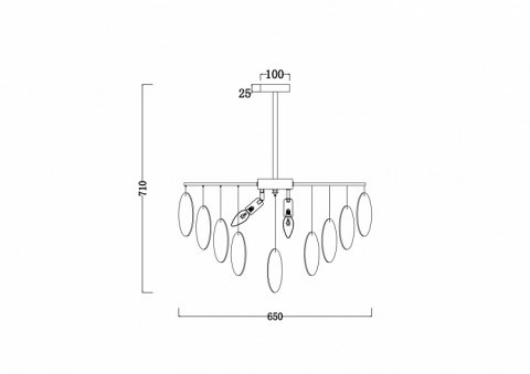 Подвесная люстра Freya Porto FR5104PL-06BS