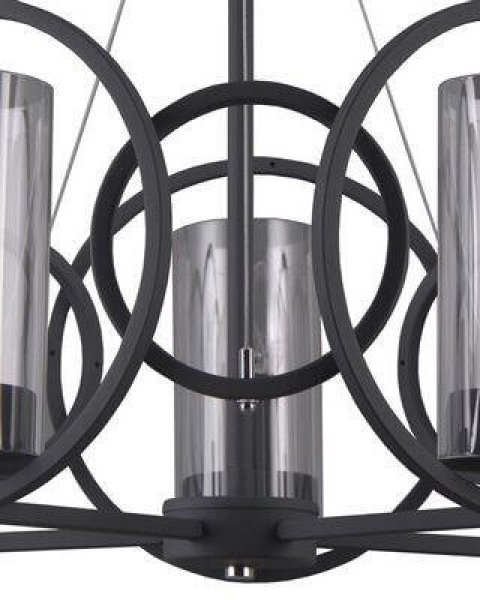 Подвесная люстра Lumien Hall Олави 3302/5P-SBK-CL