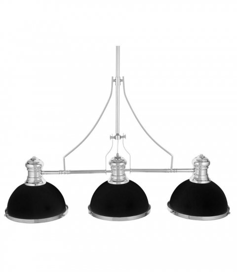 Подвесная люстра Lumina Deco Ettore LDP 710-3 BK+CHR