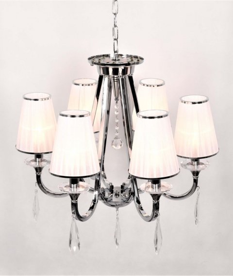 Подвесная люстра Lumina Deco Milesia LDP 8926-6 WT+CHR