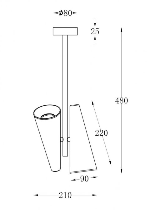 Подвесная люстра Maytoni Giro MOD095CL-02W