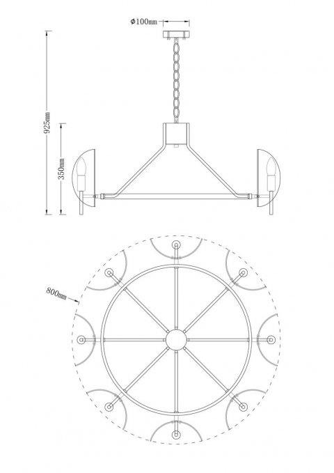 Подвесная люстра Moderli Ardis V7090-8P