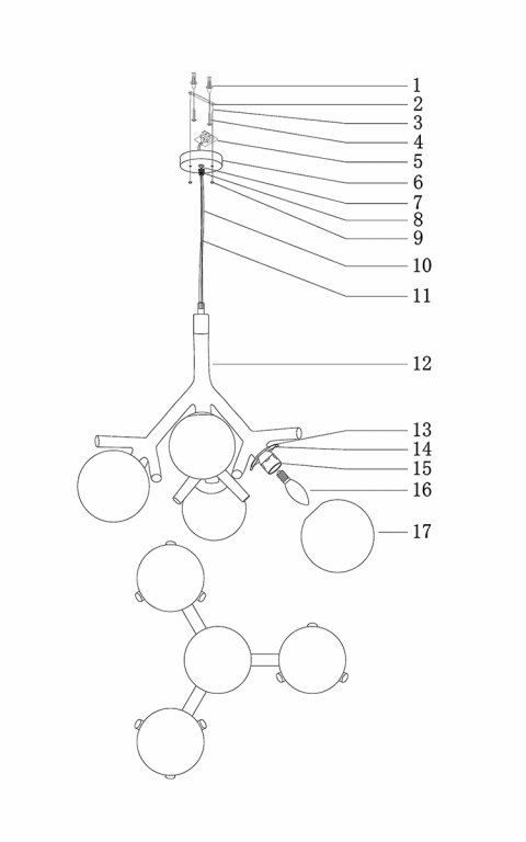 Подвесная люстра Moderli Circle V1151-4P