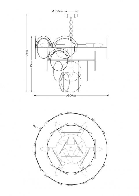 Подвесная люстра Moderli Komo V7082-10P