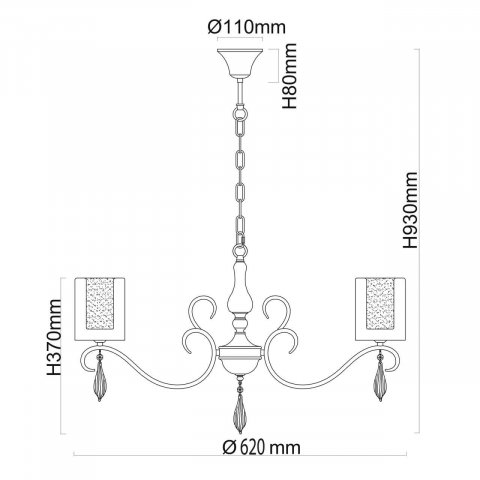 Подвесная люстра MW-Light Эллегия 303012505