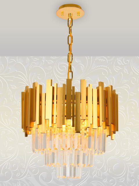 Подвесная люстра Natali Kovaltseva Vertigo 81440/6C Gold