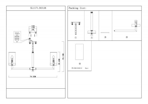 Подвесная люстра ST Luce Masine SL1171.303.08