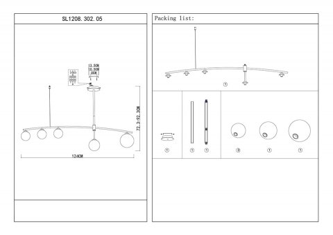 Подвесная люстра ST Luce Sembrare SL1208.302.05