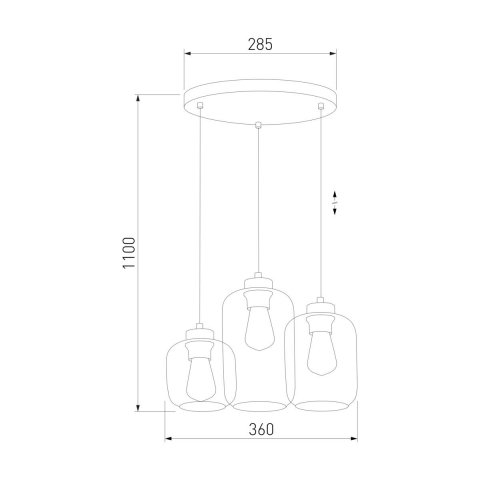 Подвесная люстра TK Lighting 3325 Marco Green