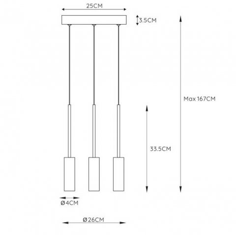 Подвесная светодиодная люстра Lucide Tubule 24401/21/30
