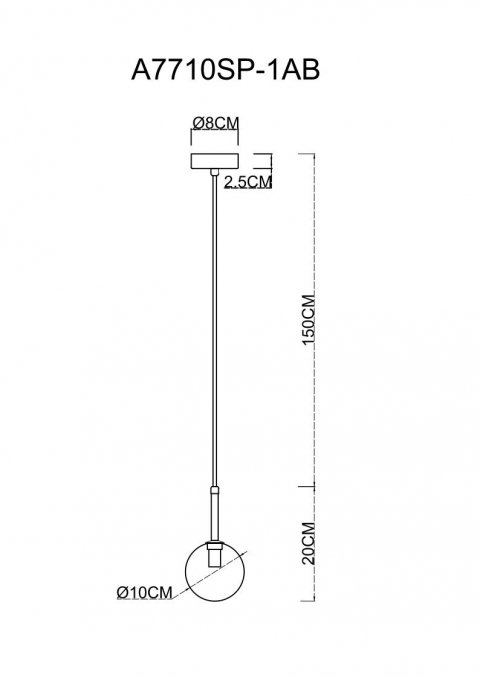 Подвесной светильник Arte Lamp Cameron A7710SP-1AB