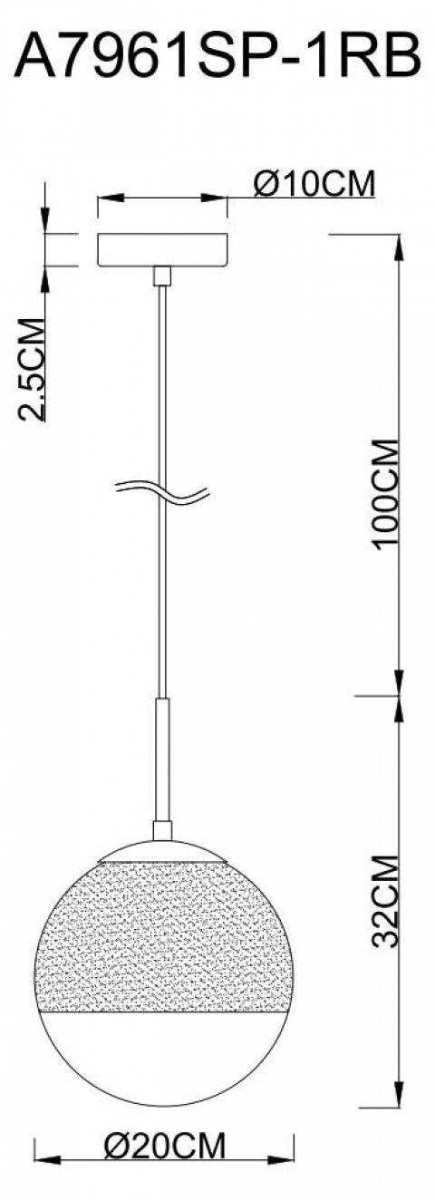 Подвесной светильник Arte Lamp Jupiter Copper A7961SP-1RB