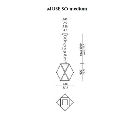 Подвесной светильник Contardi Muse Deluxe So Medium Nickel