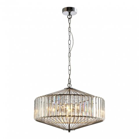 Подвесной светильник Crystal Lux Fiesta SP5 Chrome/Transparente