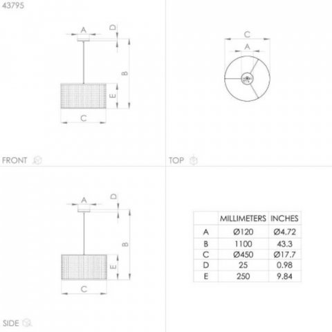 Подвесной светильник Eglo MANBY 43795