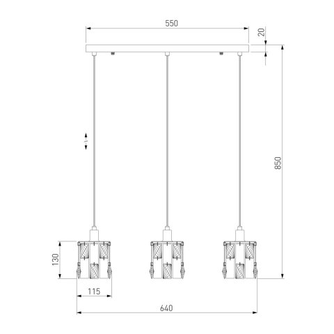 Подвесной светильник Eurosvet 50101/3 перламутровое золото
