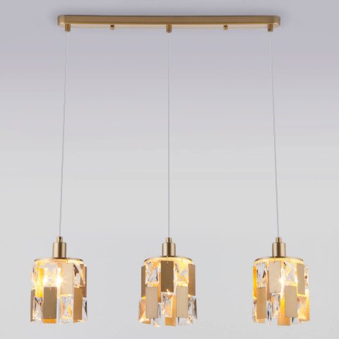 Подвесной светильник Eurosvet 50101/3 перламутровое золото