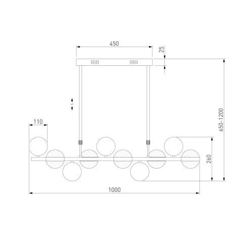 Подвесной светильник Eurosvet 90173/10 хром