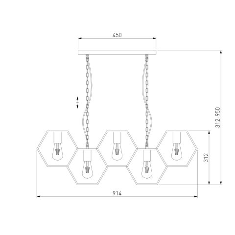 Подвесной светильник Eurosvet Arnia 70117/5 черный