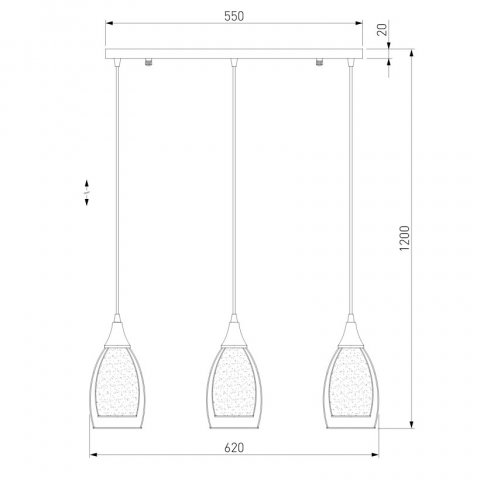 Подвесной светильник Eurosvet Cosmic 50285/3 хром