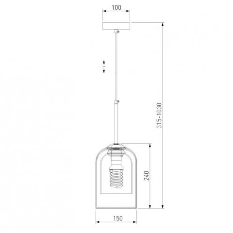 Подвесной светильник Eurosvet Ennio 50228/1 янтарный