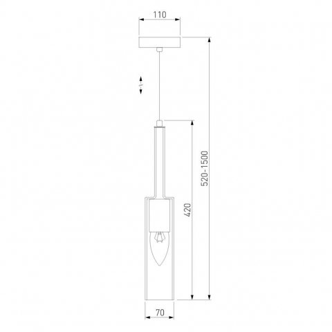 Подвесной светильник Eurosvet Graf 50226/1 янтарный