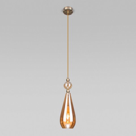 Подвесной светильник Eurosvet Ilario 50202/1 янтарный