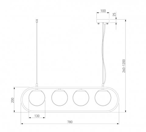 Подвесной светильник Eurosvet Ringo 50089/4 хром