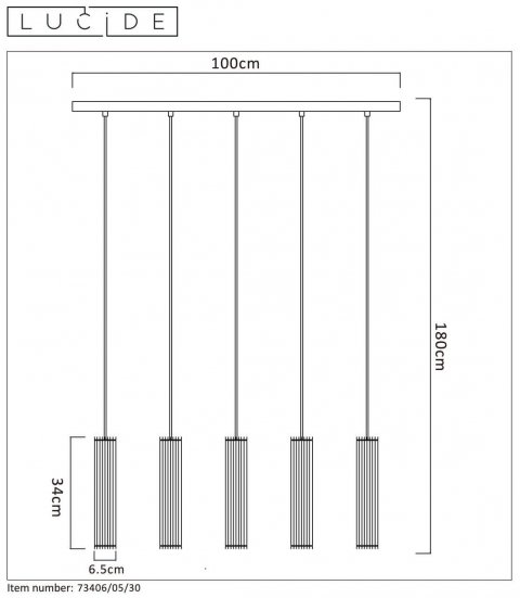 Подвесной светильник Lucide Lionel 73406/05/30