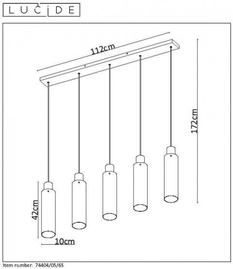 Подвесной светильник Lucide Orlando 74404/05/65