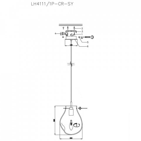 Подвесной светильник Lumien Hall Nertus LH4111/1P-CR-SY