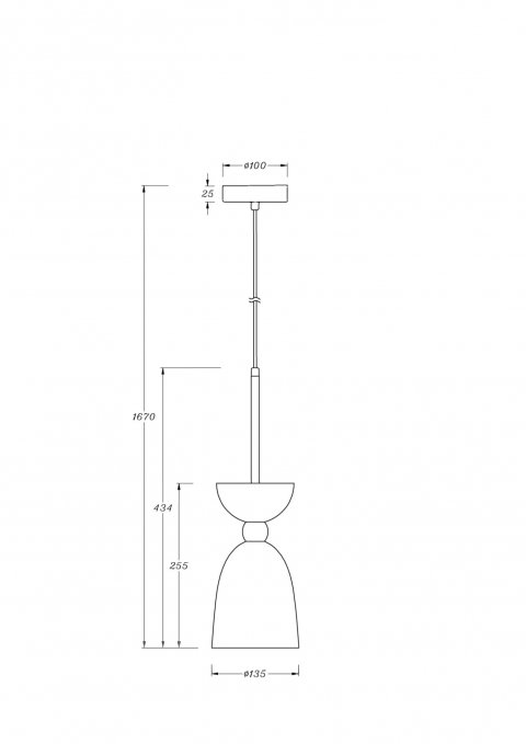 Подвесной светильник Maytoni Cloches MOD113PL-01W