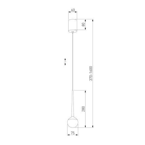 Подвесной светодиодный светильник Elektrostandard DLS028 6W 4200K черный a047768