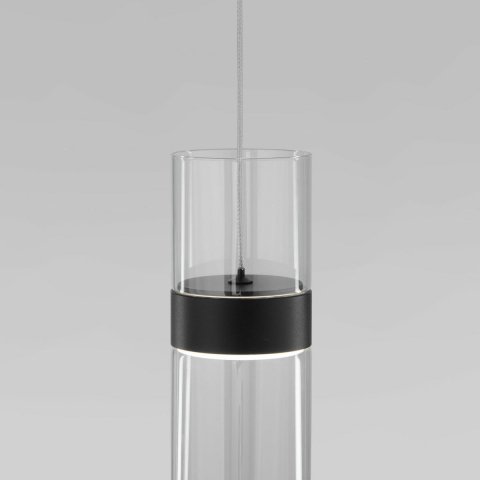 Подвесной светодиодный светильник Eurosvet Lumen 50244/1 Led черный/прозрачный