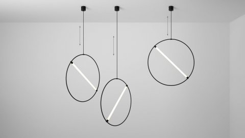 Подвесной светодиодный светильник Siled Truba Hoop 7373000