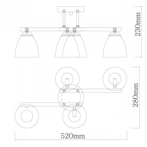 Потолочная люстра De Markt City Тетро 673017204