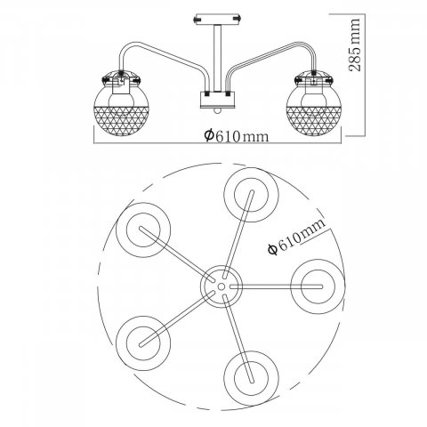 Потолочная люстра De Markt City Вита 220012905