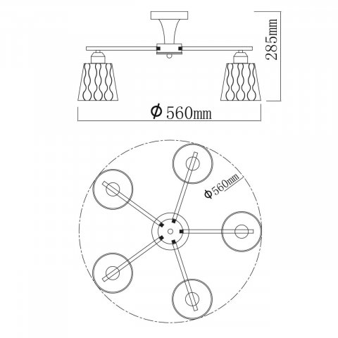 Потолочная люстра De Markt City Вита 220013005
