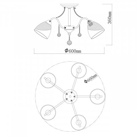 Потолочная люстра De Markt City Вита 315014905