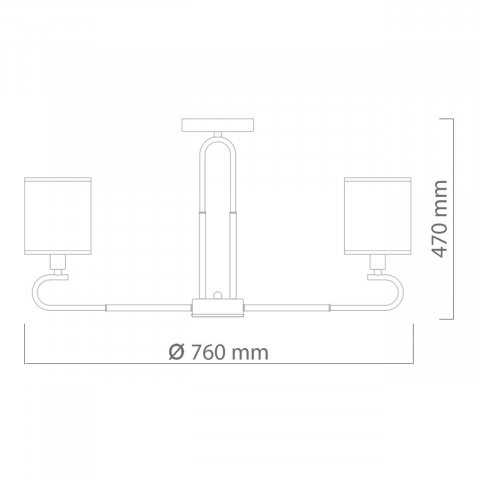 Потолочная люстра De Markt Конрад 667012508